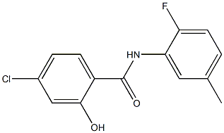 4-chloro-N-(2-fluoro-5-methylphenyl)-2-hydroxybenzamide Struktur