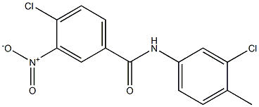 4-chloro-N-(3-chloro-4-methylphenyl)-3-nitrobenzamide Struktur