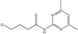 4-chloro-N-(4,6-dimethylpyrimidin-2-yl)butanamide Struktur