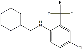 4-chloro-N-(cyclohexylmethyl)-2-(trifluoromethyl)aniline Struktur