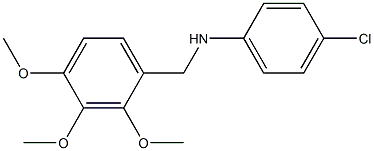 4-chloro-N-[(2,3,4-trimethoxyphenyl)methyl]aniline Struktur