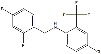 4-chloro-N-[(2,4-difluorophenyl)methyl]-2-(trifluoromethyl)aniline Struktur