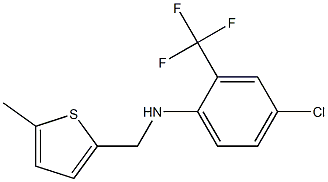 4-chloro-N-[(5-methylthiophen-2-yl)methyl]-2-(trifluoromethyl)aniline Struktur