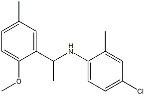 4-chloro-N-[1-(2-methoxy-5-methylphenyl)ethyl]-2-methylaniline Struktur