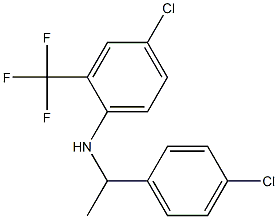 4-chloro-N-[1-(4-chlorophenyl)ethyl]-2-(trifluoromethyl)aniline Struktur