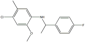 4-chloro-N-[1-(4-fluorophenyl)ethyl]-2-methoxy-5-methylaniline Struktur