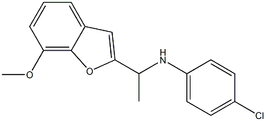 4-chloro-N-[1-(7-methoxy-1-benzofuran-2-yl)ethyl]aniline Struktur