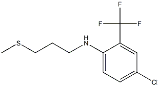 4-chloro-N-[3-(methylsulfanyl)propyl]-2-(trifluoromethyl)aniline Struktur