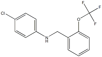 4-chloro-N-{[2-(trifluoromethoxy)phenyl]methyl}aniline Struktur