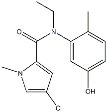 4-chloro-N-ethyl-N-(5-hydroxy-2-methylphenyl)-1-methyl-1H-pyrrole-2-carboxamide Struktur