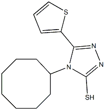 4-cyclooctyl-5-(thiophen-2-yl)-4H-1,2,4-triazole-3-thiol Struktur