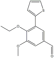 4-ethoxy-3-methoxy-5-thien-2-ylbenzaldehyde Struktur