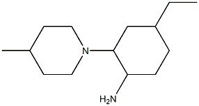 4-ethyl-2-(4-methylpiperidin-1-yl)cyclohexanamine Struktur