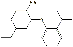 4-ethyl-2-[2-(propan-2-yl)phenoxy]cyclohexan-1-amine Struktur