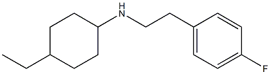 4-ethyl-N-[2-(4-fluorophenyl)ethyl]cyclohexan-1-amine Struktur