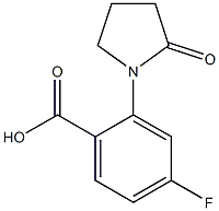 4-fluoro-2-(2-oxopyrrolidin-1-yl)benzoic acid Struktur