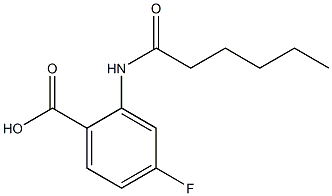 4-fluoro-2-hexanamidobenzoic acid Struktur