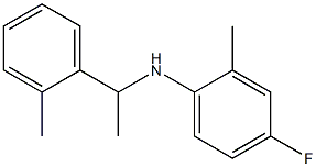 4-fluoro-2-methyl-N-[1-(2-methylphenyl)ethyl]aniline Struktur