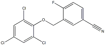 4-fluoro-3-(2,4,6-trichlorophenoxymethyl)benzonitrile Struktur