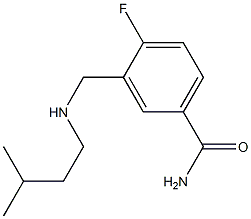 4-fluoro-3-{[(3-methylbutyl)amino]methyl}benzamide Struktur