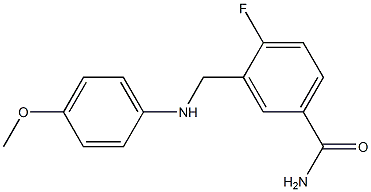 4-fluoro-3-{[(4-methoxyphenyl)amino]methyl}benzamide Struktur