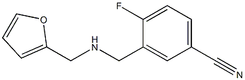 4-fluoro-3-{[(furan-2-ylmethyl)amino]methyl}benzonitrile Struktur