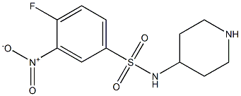 4-fluoro-3-nitro-N-(piperidin-4-yl)benzene-1-sulfonamide Struktur