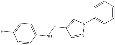 4-fluoro-N-[(1-phenyl-1H-pyrazol-4-yl)methyl]aniline Struktur