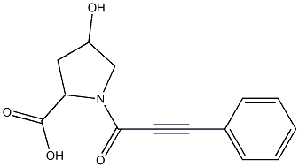 4-hydroxy-1-(3-phenylprop-2-ynoyl)pyrrolidine-2-carboxylic acid Struktur