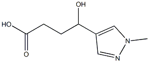 4-hydroxy-4-(1-methyl-1H-pyrazol-4-yl)butanoic acid Struktur