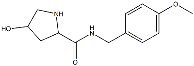 4-hydroxy-N-[(4-methoxyphenyl)methyl]pyrrolidine-2-carboxamide Struktur