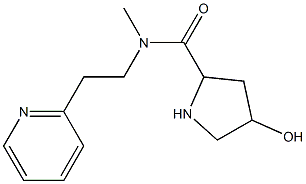 4-hydroxy-N-methyl-N-[2-(pyridin-2-yl)ethyl]pyrrolidine-2-carboxamide Struktur