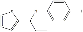 4-iodo-N-[1-(thiophen-2-yl)propyl]aniline Struktur