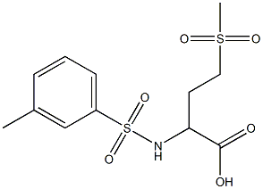 4-methanesulfonyl-2-[(3-methylbenzene)sulfonamido]butanoic acid Struktur