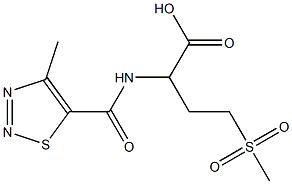 4-methanesulfonyl-2-[(4-methyl-1,2,3-thiadiazol-5-yl)formamido]butanoic acid Struktur