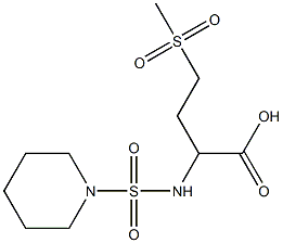 4-methanesulfonyl-2-[(piperidine-1-sulfonyl)amino]butanoic acid Struktur