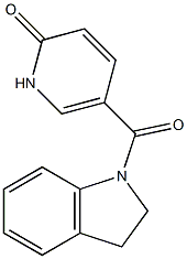 5-(2,3-dihydro-1H-indol-1-ylcarbonyl)-1,2-dihydropyridin-2-one Struktur