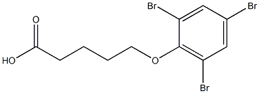 5-(2,4,6-tribromophenoxy)pentanoic acid Struktur