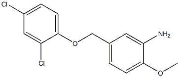 5-(2,4-dichlorophenoxymethyl)-2-methoxyaniline Struktur