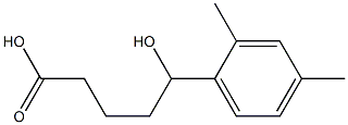 5-(2,4-dimethylphenyl)-5-hydroxypentanoic acid Struktur