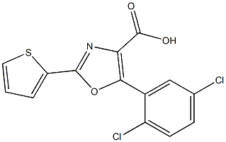 5-(2,5-dichlorophenyl)-2-(thiophen-2-yl)-1,3-oxazole-4-carboxylic acid Struktur