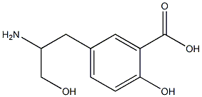 5-(2-amino-3-hydroxypropyl)-2-hydroxybenzoic acid Struktur