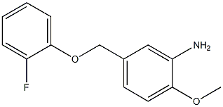 5-(2-fluorophenoxymethyl)-2-methoxyaniline Struktur