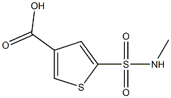 5-(methylsulfamoyl)thiophene-3-carboxylic acid Struktur