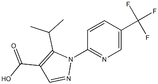 5-(propan-2-yl)-1-[5-(trifluoromethyl)pyridin-2-yl]-1H-pyrazole-4-carboxylic acid Struktur