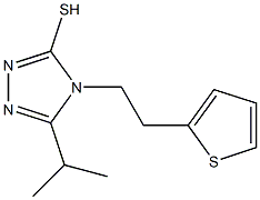 5-(propan-2-yl)-4-[2-(thiophen-2-yl)ethyl]-4H-1,2,4-triazole-3-thiol Struktur