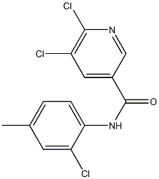 5,6-dichloro-N-(2-chloro-4-methylphenyl)pyridine-3-carboxamide Struktur