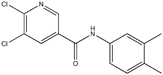 5,6-dichloro-N-(3,4-dimethylphenyl)pyridine-3-carboxamide Struktur