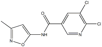 5,6-dichloro-N-(3-methyl-1,2-oxazol-5-yl)pyridine-3-carboxamide Struktur