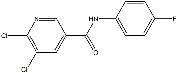 5,6-dichloro-N-(4-fluorophenyl)pyridine-3-carboxamide Struktur